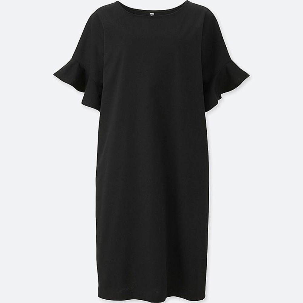 UNIQLO Women's Mercerized Cotton Frill Dress
